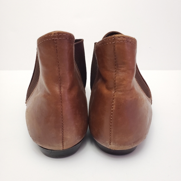 Europrep Brown Leather Pointy-Toe Ankle Booties Size 8.5 - Picture 12 of 13